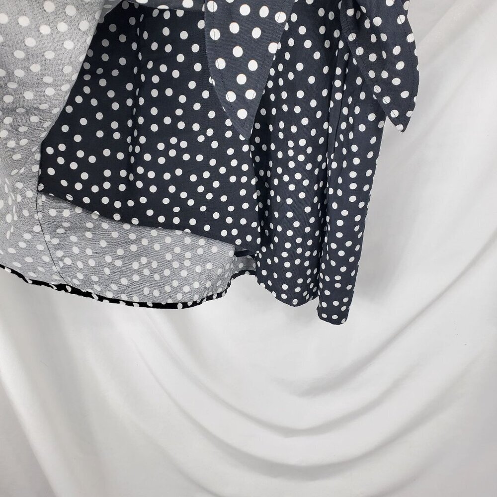 Paris Atelier & Other Stories Women's Black Mini Dress Polka Dot Size 8 (C-7) - Picture 7 of 16